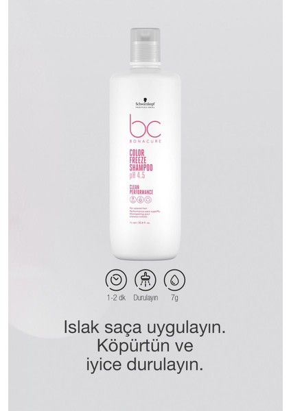 Bc Clean Renklendirilmiş Saçlar Için Renk Koruyucu Vegan Bakım Şampuanı 1000ML