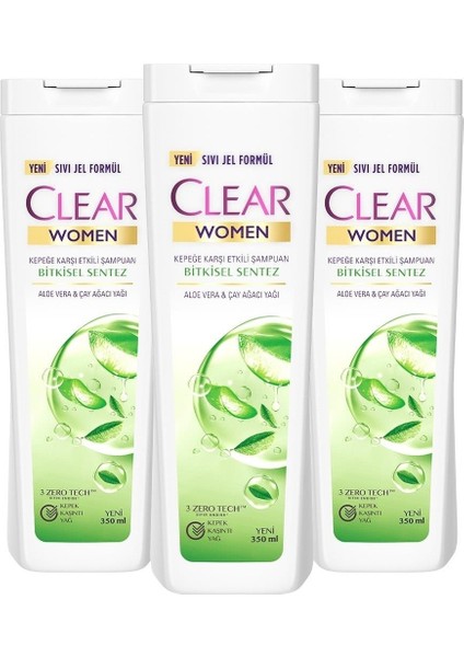 Women Kepeğe Karşı Etkili Şampuan Bitkisel Sentez Aloe Vera & Çay Ağ Yağı 350 ml X3 Adet fiyatları