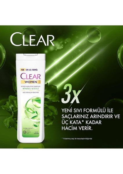 Women Kepeğe Karşı Etkili Şampuan Bitkisel Sentez Aloe Vera & Çay Ağ Yağı 350 ml X3 Adet modelleri