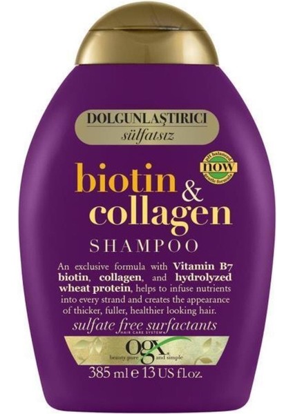 Biotin & Dolgunlaştirici Sülfatsiz Şampuan 385 ml fiyatları