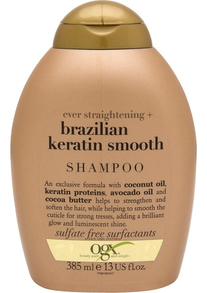Düzleştirici Brazilian Keratin Smooth Şampuan 385 ml