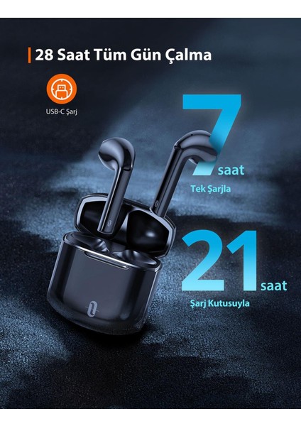 Soundliberty 95 Cvc 8.0 Gürültü Engelleme Usb-C Şarj Ipx8 Hi-Fi Bluetooth Tws Kulaklık