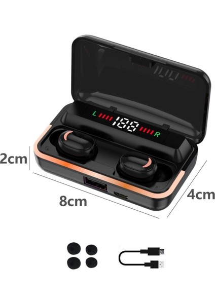 Teknoloji World E10 Mi Pods Kablosuz Kulaklık | Suya Da Lı Powebankli Bluetooth 5.1 Rbg Işıklı Oyuncu E10