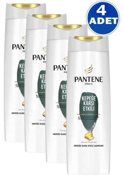 Şampuan 400 ml Kepeğe Karşı Şampuan 4 Adet Pantene Kepeğe Karşı 400