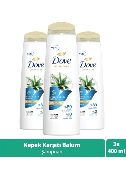 Ultra Care Saç Bakım Şampuanı   Karşıtı Bakım Aloe Vera 400 ml X3 Adet