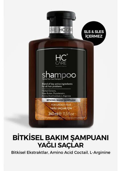 Hc Care Şampuan Yağlı Saçlar Için - 340 Ml.