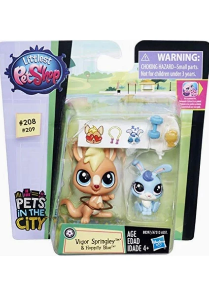 Littlest Pet Shop Miniş ve Yavrusu Vigor Springley,hoppity Blue Minişler Pet Shop Orijinal Minişler Lps