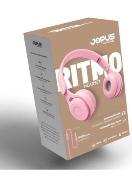Kulak Üstü Kulaklık - Mikrofonlu ve Müzik Dinleme Özellikli - Ritmo - Üniversal 3.5mm