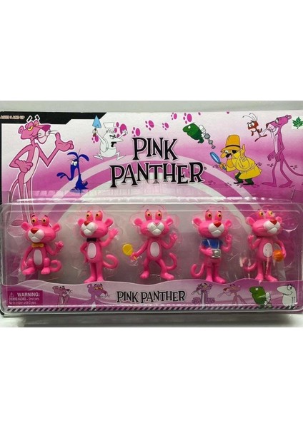 Hepbimoda Pembe Panter 5 Li Figür Set Pink Panther Kaliteli Figür Set Pembe Panter Oyuncak modelleri