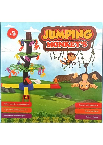 Ç Jumping Monkeys Maymun Asmaca Oyunu Eğlenceli Zıplayan Maymunlar