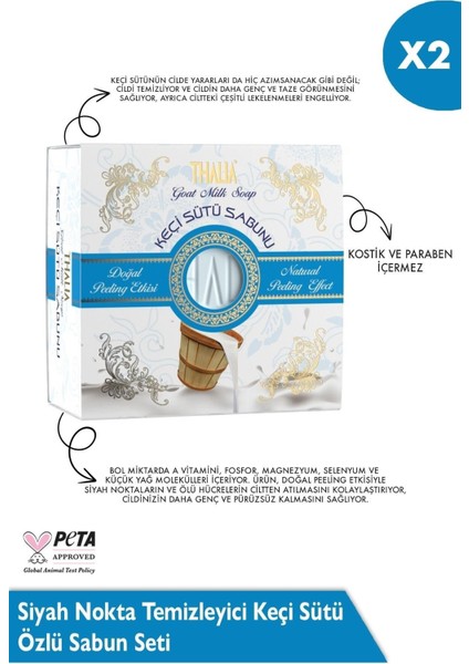 Siyah Nokta Temizleyici Keçi Sütü Özlü Sabun Seti