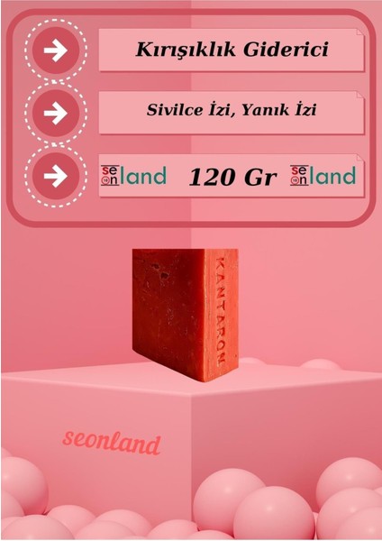 Organik Kırmızı Kantaron Yağı Sabunu 1 Adet ( Cilt Lekeleri + Izi + Izi + Anti Aging)