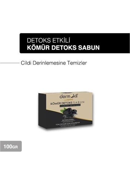 Kömürlü Detoks Doğal Katı Sabun 100GR