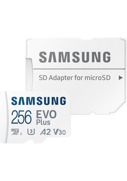 Evo Plus 256GB Microsd MB-MC256KA/TR - 130 Mb/sn Beyaz Hafıza Kartı (Samsung Türkiye Garantili)