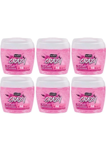 Crazy Head Islak Sert Jöle 150 ml 6'lı Set ( Kırmızı Renk) Hobby Crazy Head Islak Sert