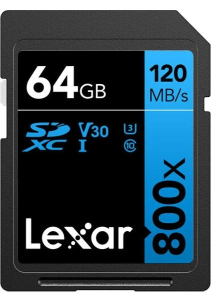 64GB High-Performance 800X Uhs-I Sdxc Memory Card (Blue Series)