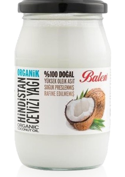 Organik Hindistan Cevizi Yağı 300 gr Organik Sertifikalı Hindistan Cevizi Yağı Saf