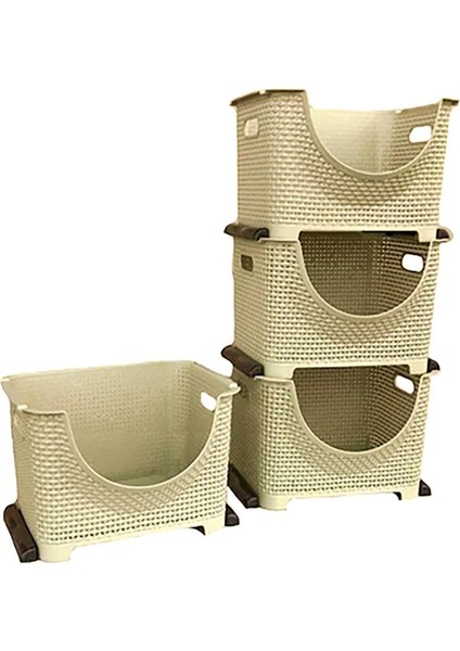 4 Katlı Hobi Çok Amaçlı Sebzelik Krem fiyatları