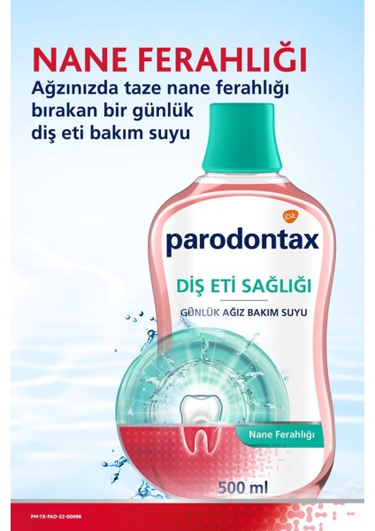 Ağız Bakım Suyu Nane Ferahlığı 500 ml Parodondax Nane