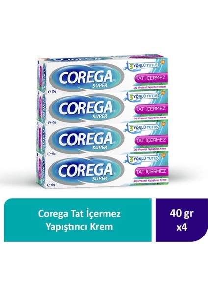 Tat Içermez Yapıştırıcı Krem 40G x 4 Adet