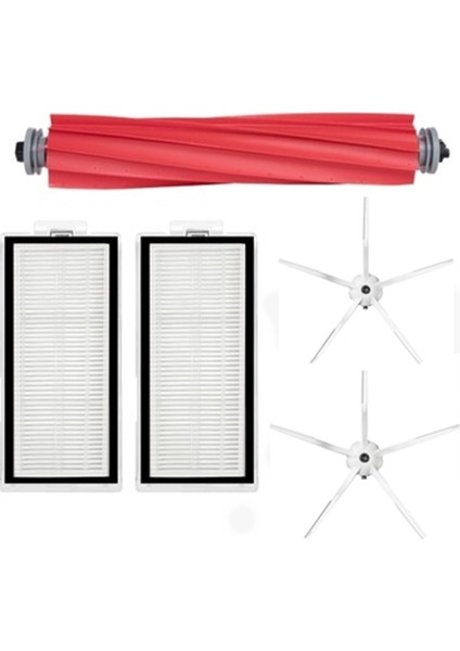Ibrush, 5 Parça Roborock Q7 Max Basic Set, Roborock Q7 Max Q7 Max+ Basic Set 5 Parça Beyaz Yan Fırçalı
