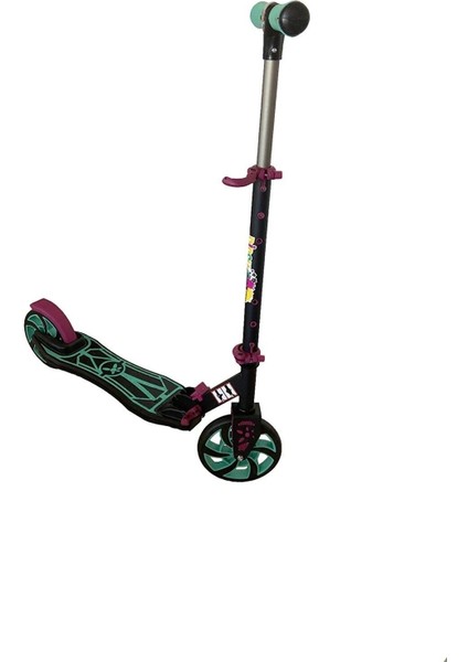 Kolat 2 Tekerlekli Katlanabilir Yeşil-Pembe Scooter Dipsy