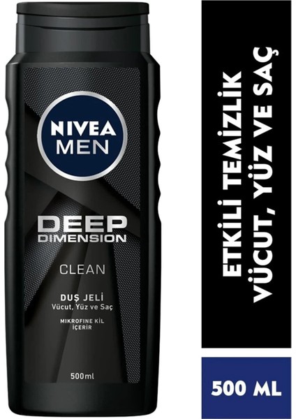 Men Deep Dimension Duş Jeli 500 ml X6 Adet Saç Yüz ve Vücut Için fiyatları