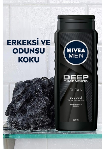 Men Deep Dimension Duş Jeli 500 ml X3 Adet,saç,yüz ve Vücut Için modelleri