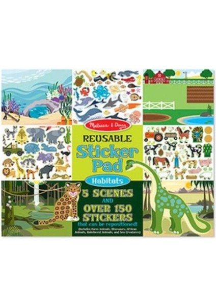 Melissa & Doug Hayvanlar Tak Çıkar Çıkartma Kitabı /