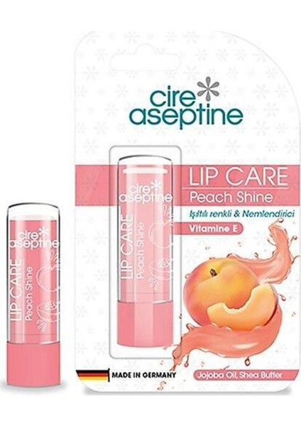 Lip Care Peach Shine Nemlendirici Işıltılı Dudak Bakım Kremi