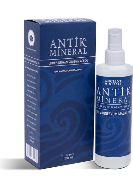 Antik Mineral - Saf Magnezyum Kemik Rahatlatıcı Masaj Yağı 200 ml