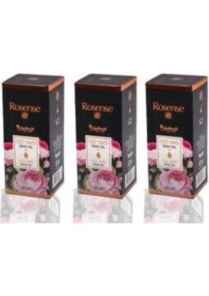 Nemlendirici Besleyici Gül ve Jojoba Yağlı Cilt Bakım Yağı 30ML 3 Adet