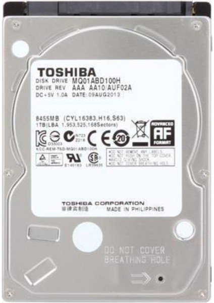 Toshıba Hybrid Drive MQ01ABD100H 2.5 Inç 1 Tb + 8 GB 5400 Rpm 32 MB Sata 6.0gb/s