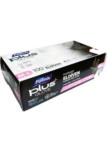 Polmi x Siyah Pudrasız Eldiven M L 100'Lü