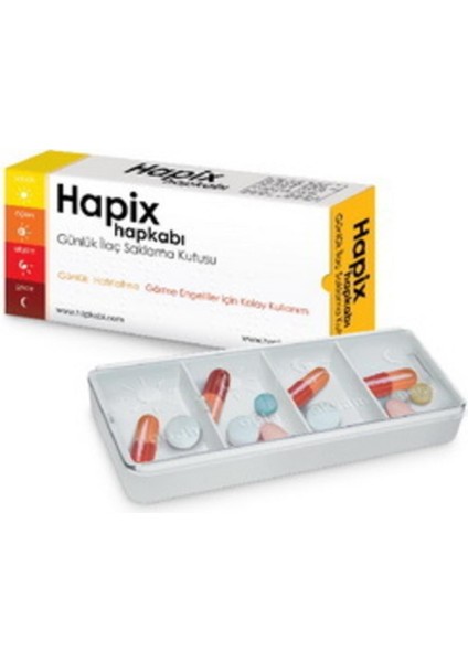 Hapi x Hap Kabı Günlük Ilaç Saklama Kutusu