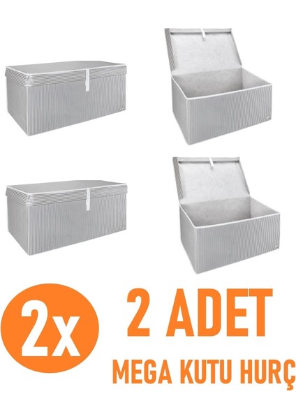 Yegge 2 Adet Kapaklı Kutu Hurç Megaplus Boy 70*40*30* Çok Amaçlı Kutu Hurç 2 x fırsatları