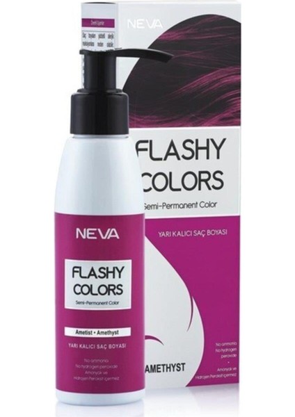 Flashy Colors Direkt Uygulanan Saç Boyası 100ML Set Ametist Mor - Amethyst