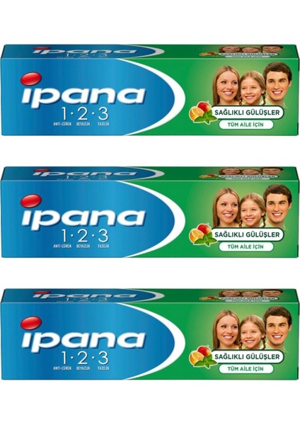 Ipana Ipana Sağlıklı Gülüşler 100 ml Diş Macunu 3 Adet