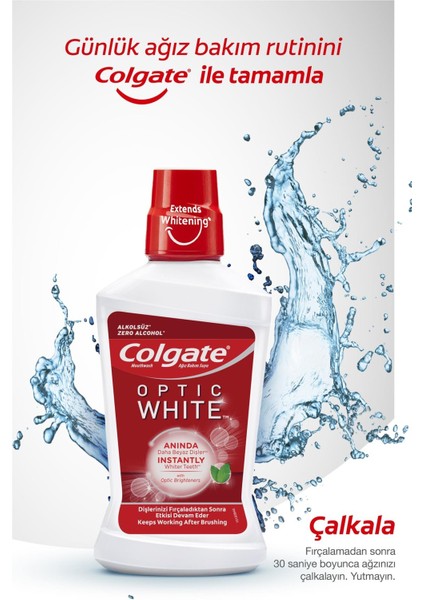 Optic White Diş Macunu 50 ml X2, 360 Orta Diş Fırçası, Ağız Bakım Suyu 250 ml modelleri