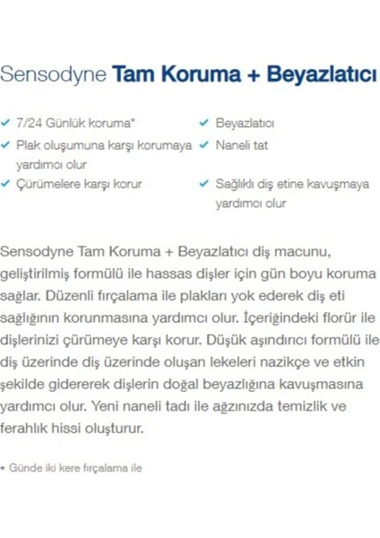 Hassas Dişler İçin Diş Macunu 50ML 12 Adet fiyatları