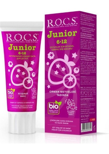 R.o.c.s. Rocs Junior 6-12 Yaş Diş Macunu - Orman Meyveleri Tadında 60 ml