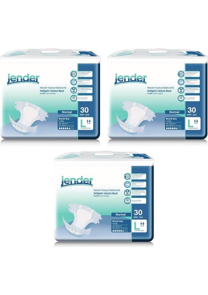 Belbantlı Hasta Bezi Büyük Boy/large 90 Adet - 3 Paket Jender Belbantlı Hasta
