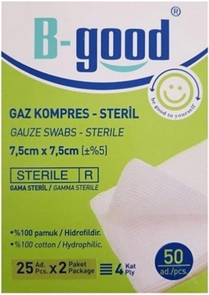 B Good Gaz Kompress 7,5cm x 7,5cm 50 Li