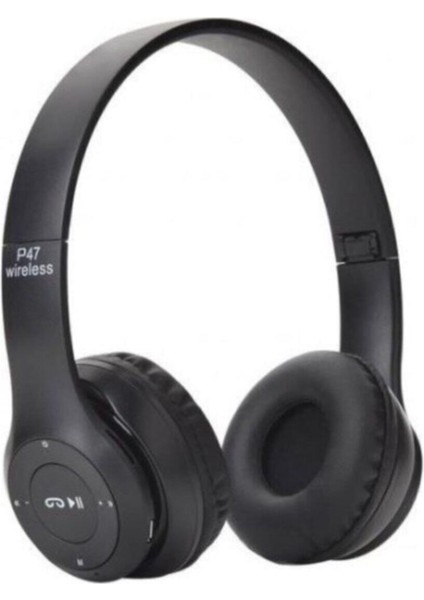 Siyah Katlanabilir Bluetooth Kulaklık