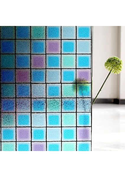 Meiwa Japon Teknolojisi Statik Vitray 3dsc Cam Folyosu Filmi / Ebat: 46 cm x 1 mt - MAVİ66NZY