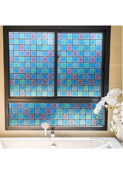 Meiwa Japon Teknolojisi Statik Vitray 3dsc Cam Folyosu Filmi / Ebat: 46 cm x 1 mt - MAVİ66NZY