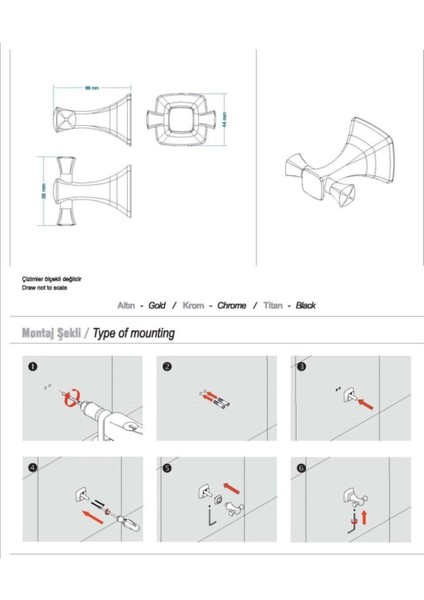 Eıffel Ikili Askılık Mat Altın A.1421.MA fiyatları