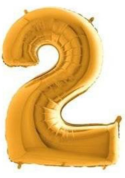 Gold 2 Rakam Balon 16 Inç Doğum Günü Parti Süsü