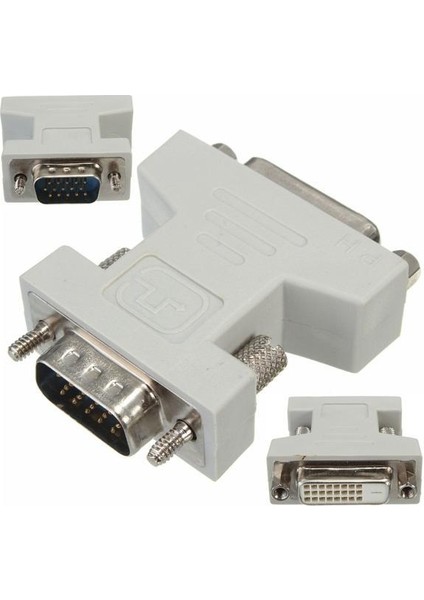 Dişi DVI Erkek VGA 24+1 DVI VGA Çevirici Erkek VGA Dişi DVI 24+1 Çevirici