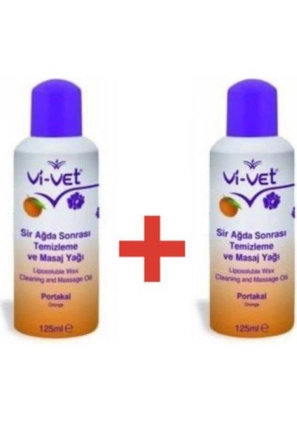 Vi Vet Vivet Ağda Sonrası Temizleme ve Masaj Yağı Portakal Çiçek 125ML 2'li Set